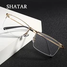 Shatar новые очки для чтения для мужчин и женщин прозрачные стеклянные линзы Твердые высококачественные половинчатые очки для бизнеса и офиса по рецепту