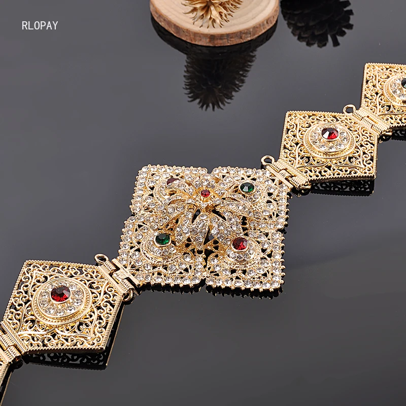 RLOPAY новые марокканские модные кафтановые ремни с кристаллами взрослые для