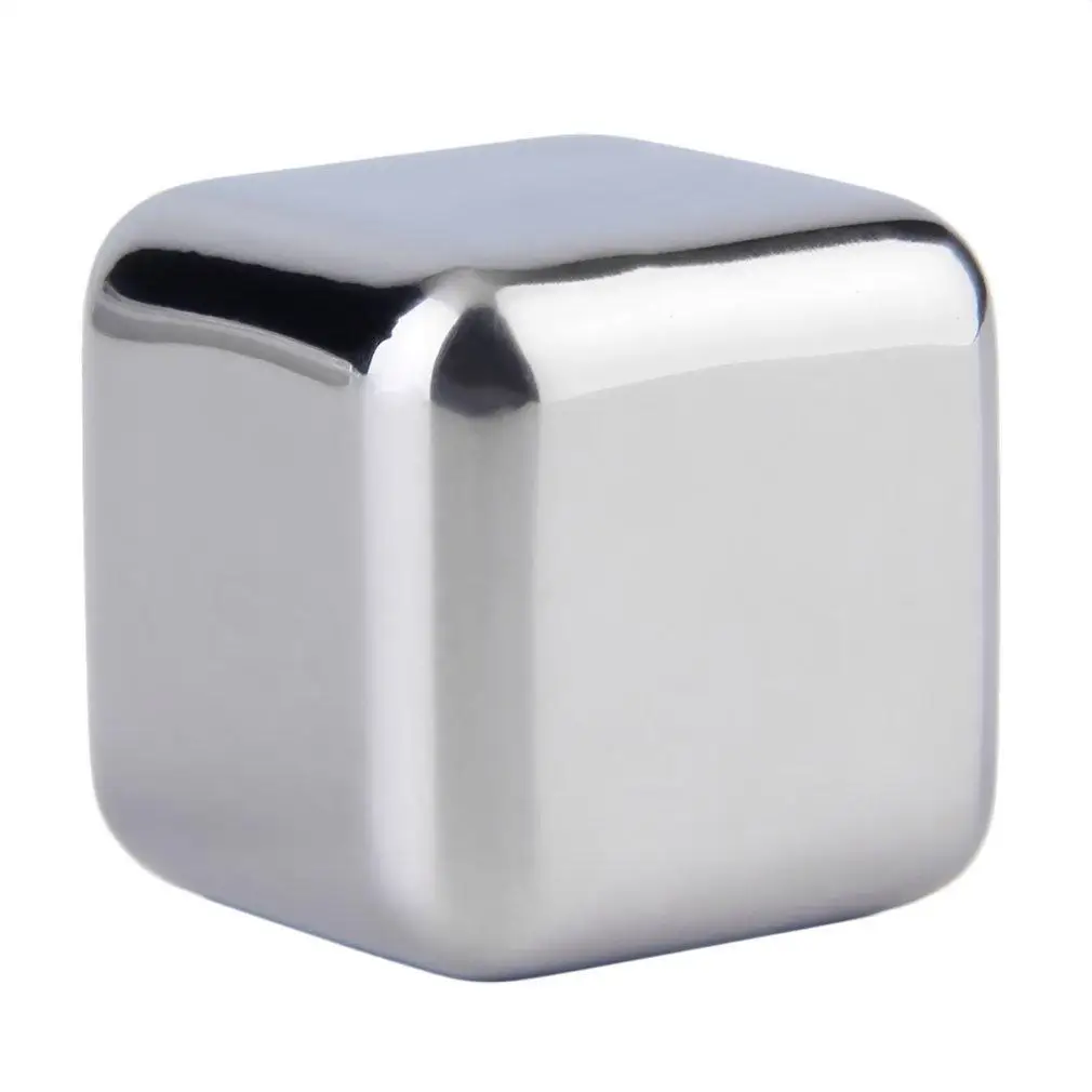 Многоразовые 304 из нержавеющей стали охладитель для виски кубики льда камня