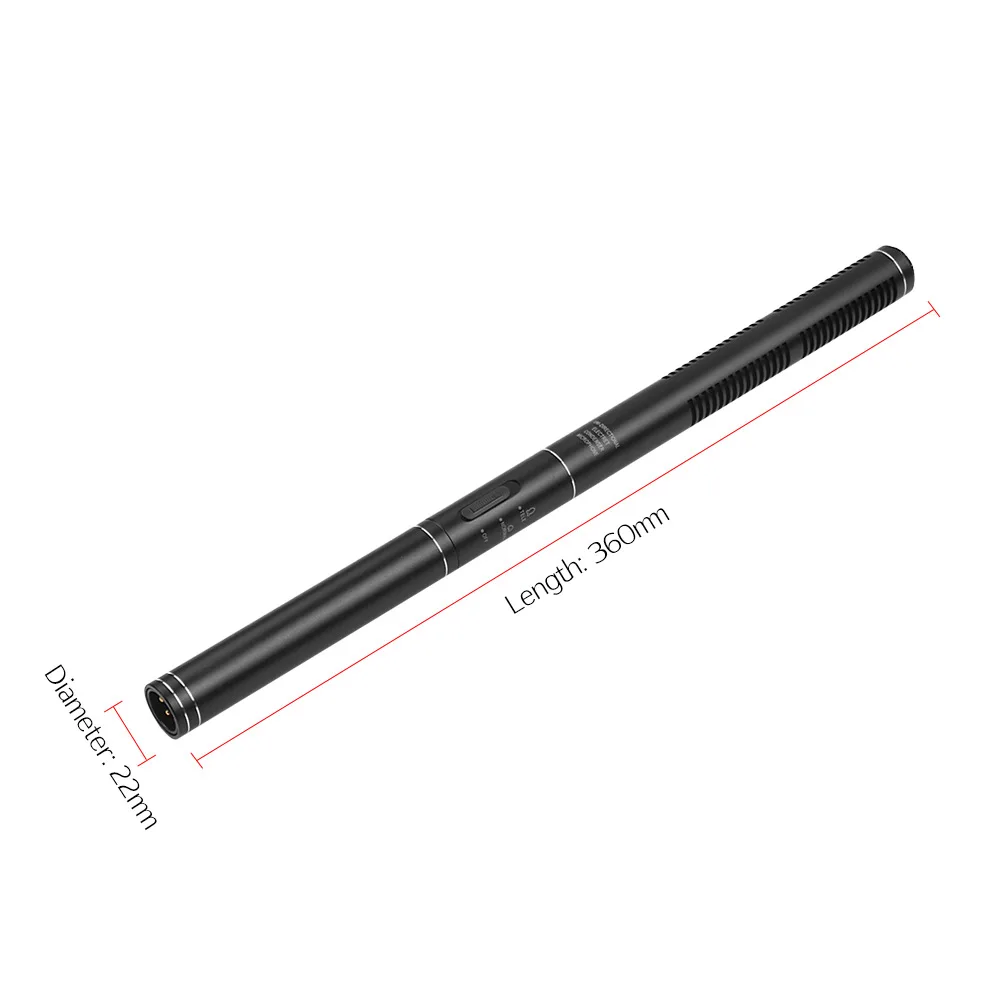 MF 260 Профессиональный супернаправленный конденсаторный микрофон для интервью + 6