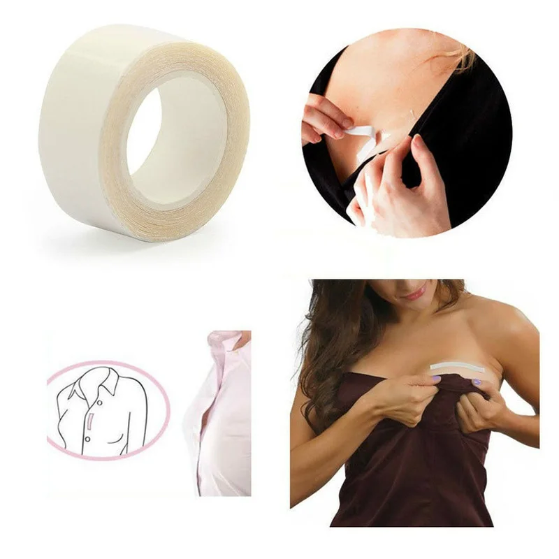 

Hot 1 Roll Fashion Transparent Double Sided Clear Dress Anti-light Neckline Bride Invisible Stickers Super Sticky Grip Tape