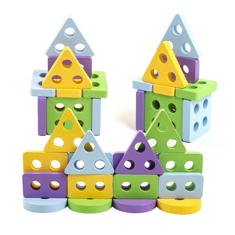 

Игрушки Монтессори, Обучающие деревянные игрушки для детей, раннее обучение, упражнения для рук, геометрические фигуры, соответствующие иг...