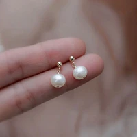 natural pearl 100 925 sterling silver drop earrings for women gold fine jewelry femme earings fashion jewelry luxury party