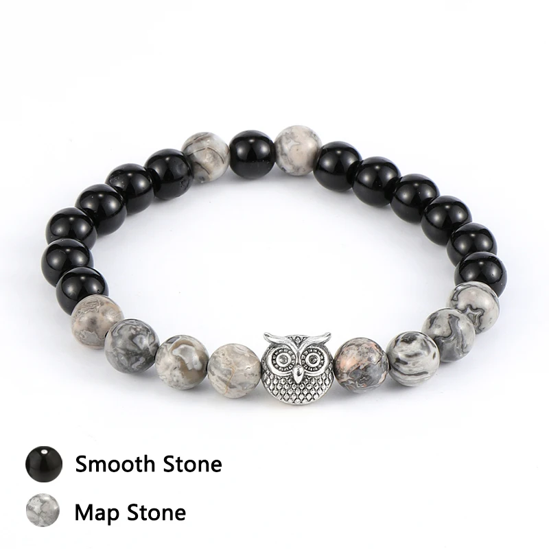 Мужской браслет из натурального камня лазурит тигровый глаз гематит 8 мм бисер