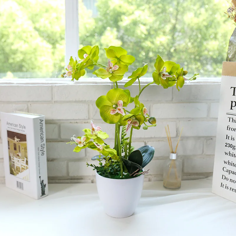 

2019 new simulation flower Phalaenopsis bonsai creative decoration simulation plant silk flower