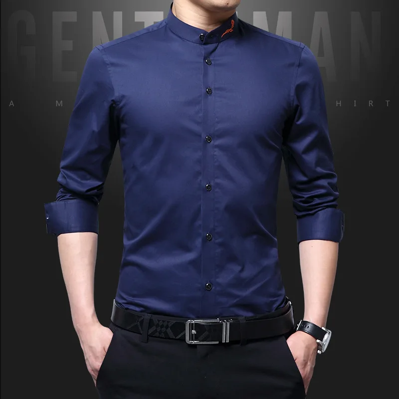 

Рекомендуемый 2018 хороший лоскутный черный на пуговицах, с отложным воротником, с длинным рукавом, твил, деловая формальная Мужская рубашка, ...