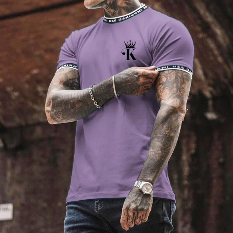

Pop Men T Shirt Lmperial Crown Print Clothes Tshirt Summer Fashion Short-sleeved Tee Shirt Sports Oversized T-shirt For Men Tops