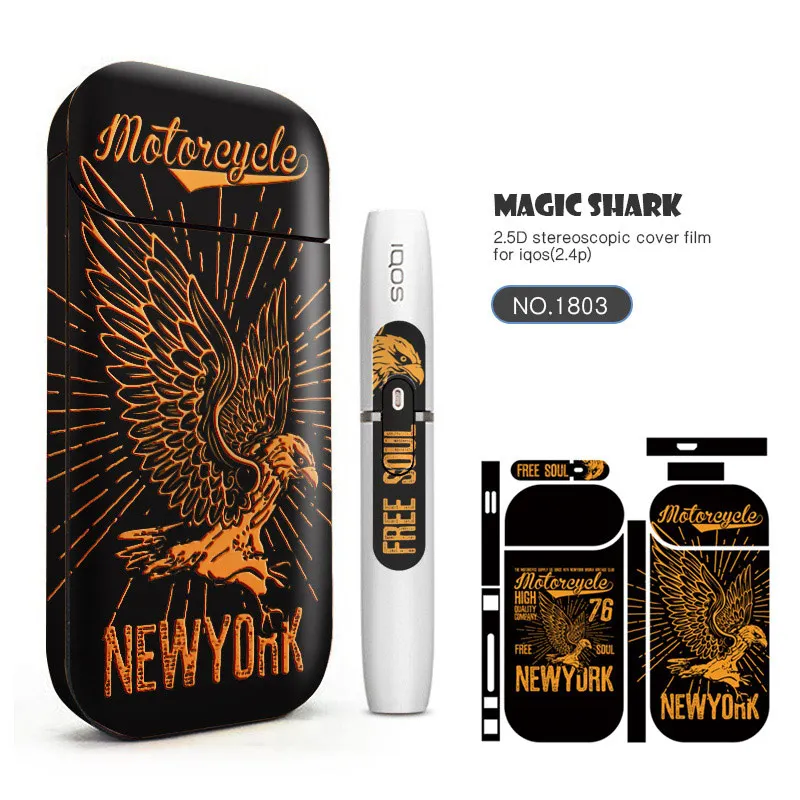 Волшебная Акула модный шимпанзе тигр череп военный чехол стикер пленка для IQOS 2 4