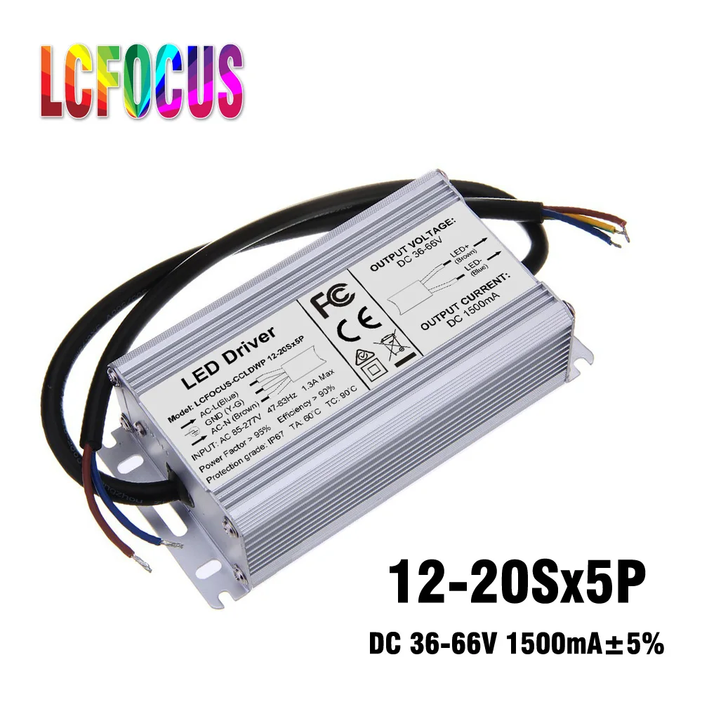 Светодиодный драйвер 12-20Sx 5P водонепроницаемый трансформатор освещения 60 Вт 70 80 90