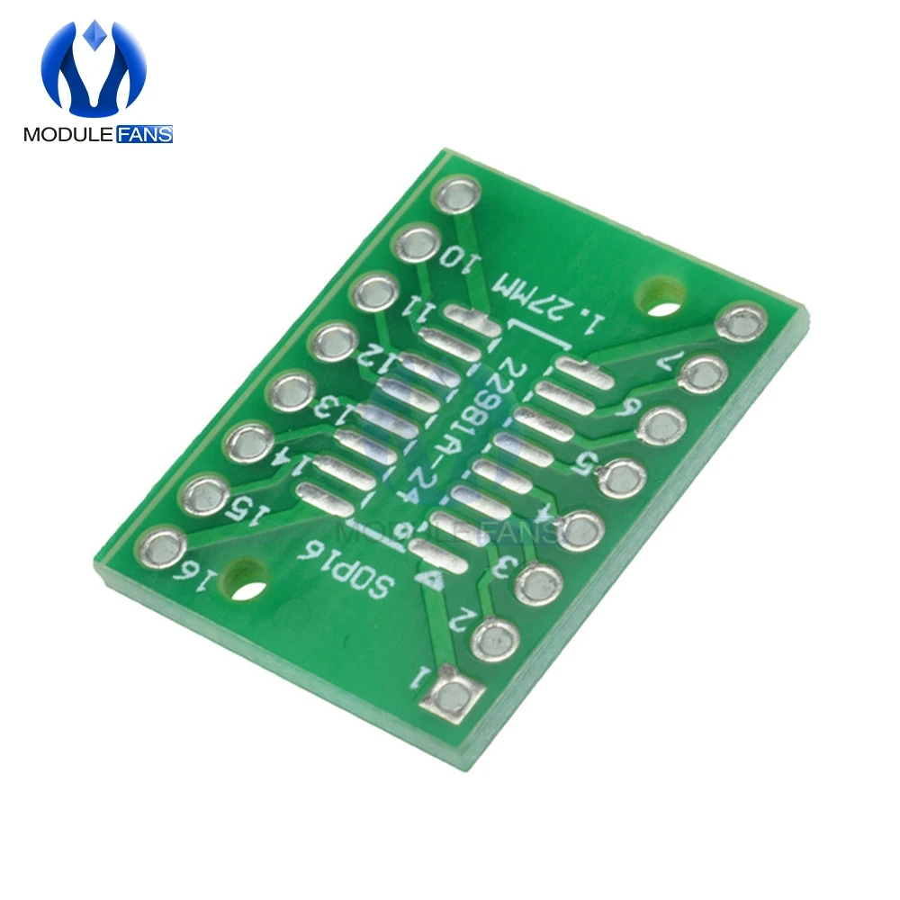 50pcs Diy Kit TSSOP16 SOP16 SSOP16 To DIP16 0.65/1.27mm IC Adapter PCB Board Module | Электронные компоненты и