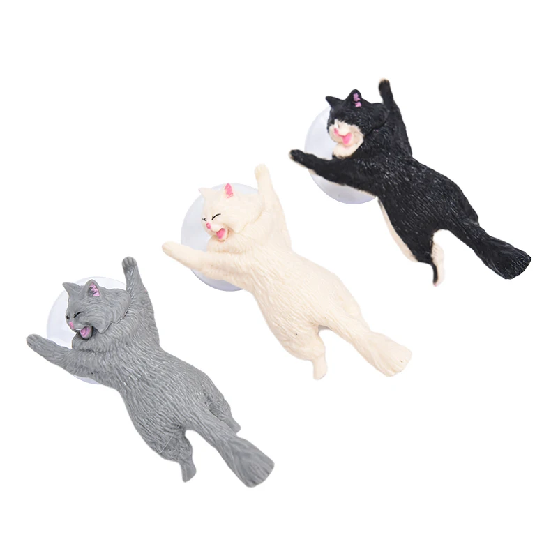 6pcsset universal cute cat cell phone holder tablets desk car stand mount sucker bracket navigation bracket desktop dashboard free global shipping