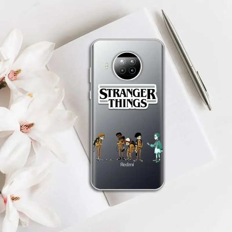 

Stranger Things luxury Cartoons Phone Case Transparent for Xiaomi Redmi note 10 t 8 9 pro lite 11