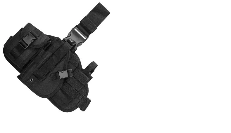 Универсальная ножная кобура Glock тактическая страйкбольная кобура для пистолета прямая ножка кобура Чехол Открытый военный ремень кобура для пистолета регулируемая - Цвет: Black