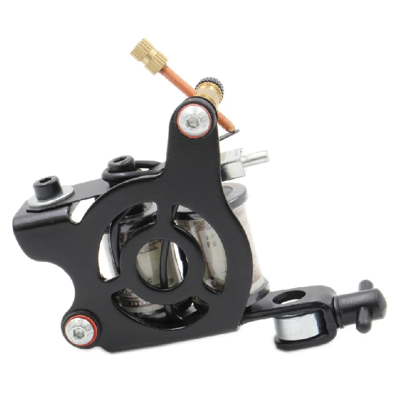 Новинка катушки для тату машинки 10 палочек черного/серебряного цвета железная