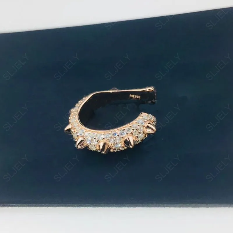 1 шт. женские серьги Клипсы из серебра 925 пробы с фианитами|Серьги-клипсы| |