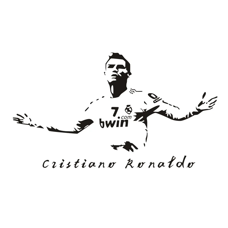 Cr7 футболист Криштиано Роналду художественная Наклейка на стену s для мальчиков Детская комната Декор Футбол наклейки на стены