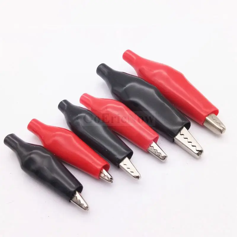 500 pcs 5A Crocodile Battery Test Lead Clips 2.8cm 3.5cm 4.5cm Charging Power Alligator Clamp Red &amp Black | Обустройство дома