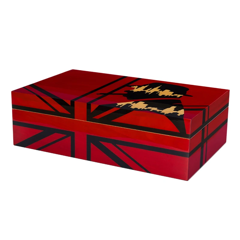 

LUBINSKI кедрового дерева 2-этажный 100 сигары хьюмидор чехол сигарета коробка хранения солнцезащитные очки женщин держатель W/увлажнитель с гиг...