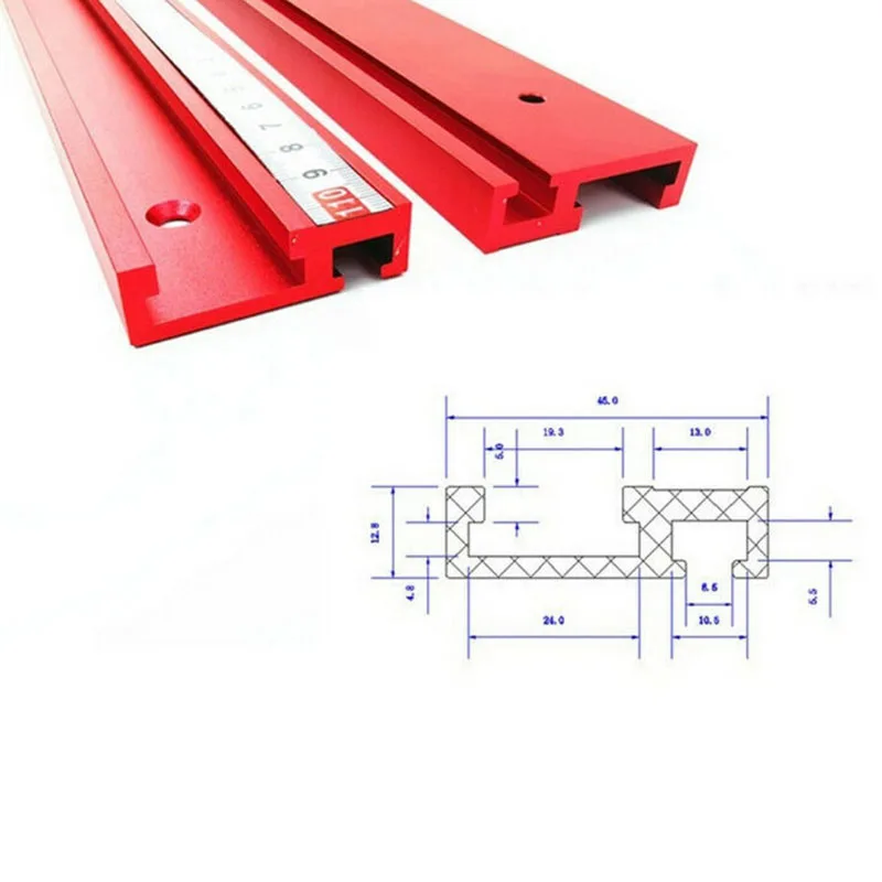 

Professional Tools Supply 45 Type 600MM Woodwork Miter Track Stop Chute T-Slot
