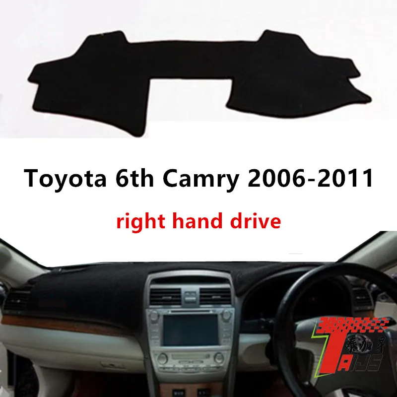 

Чехол Taijs для приборной панели автомобиля с правым рулем для Toyota 6th Camry 2006-2011, из полиэстера, с защитой от УФ излучения, коврик для приборной па...