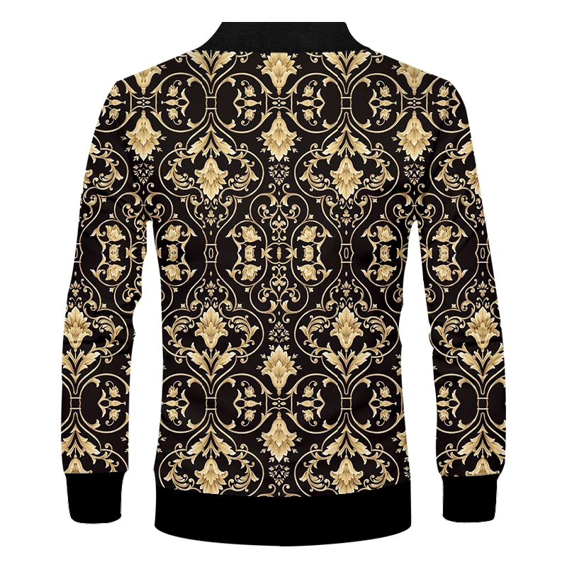 CJLM Осенняя новая куртка на молнии мужская в стиле барокко свободные топы с 3d