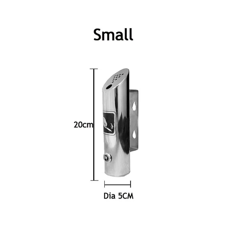 016C-Small OSKYER настенная пепельница из нержавеющей стали, 304, для улицы, пепельница для сигарет, креативная, открытая, открытая, без дыма, настенная пепельница с замком - Цвет: 016C-Small