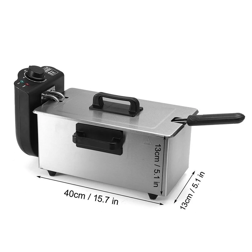 

2000 Watt Stainless Steel Triple Basket Electric Deep Fryer