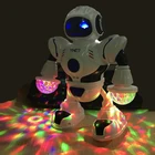 Новый вращающийся умный космический робот для танцев, электронные игрушки для прогулок, музыкальный светильник, детский астронавт, пластиковая игрушка, рождественский подарок