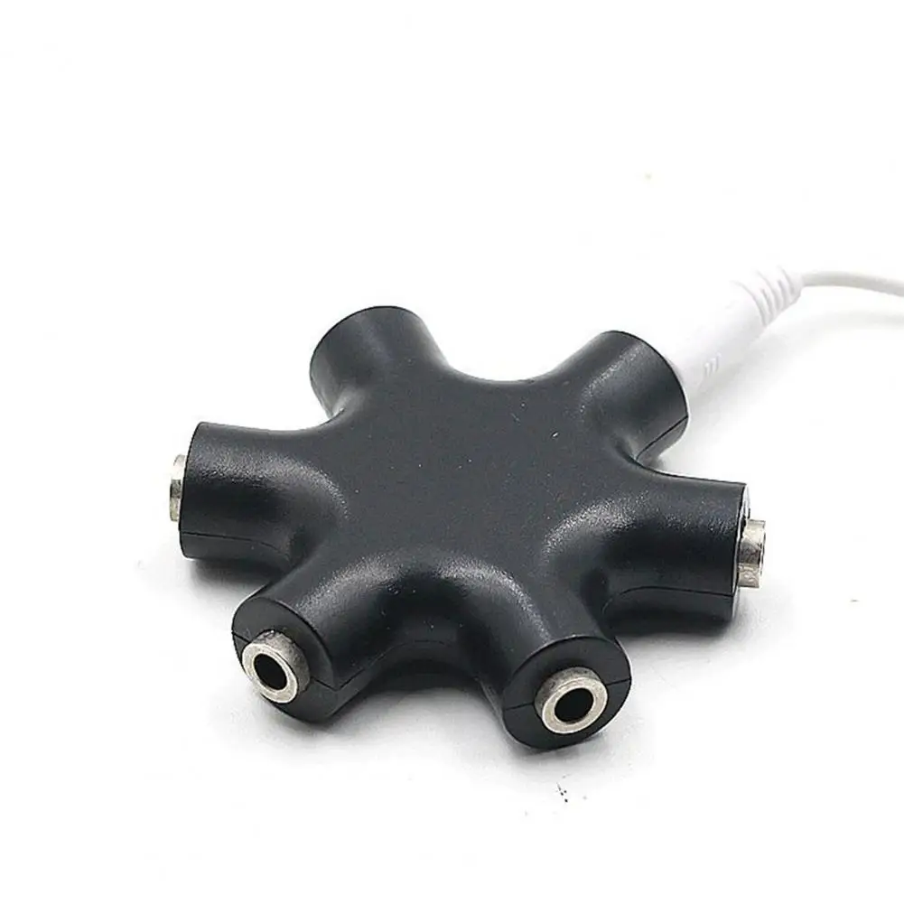 

Mini Portable 1 to 5 3.5mm Plug Stereo Audio Earphone Splitter Adapter for Phone