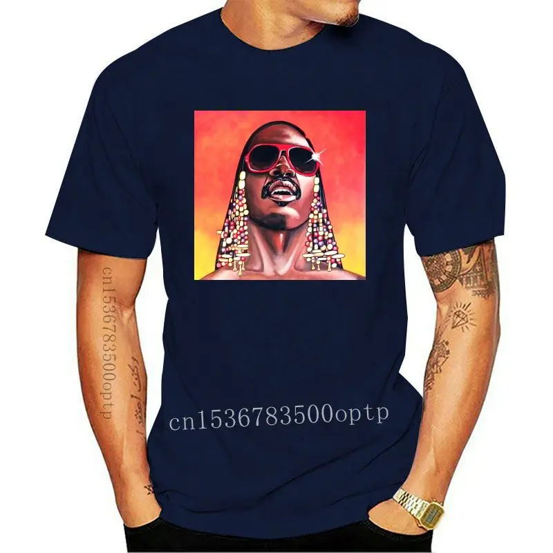 

Футболка Stevie Wonder, футболка Stevie Wonder, милая хлопковая Футболка 6xl, базовая Мужская футболка с принтом и короткими рукавами