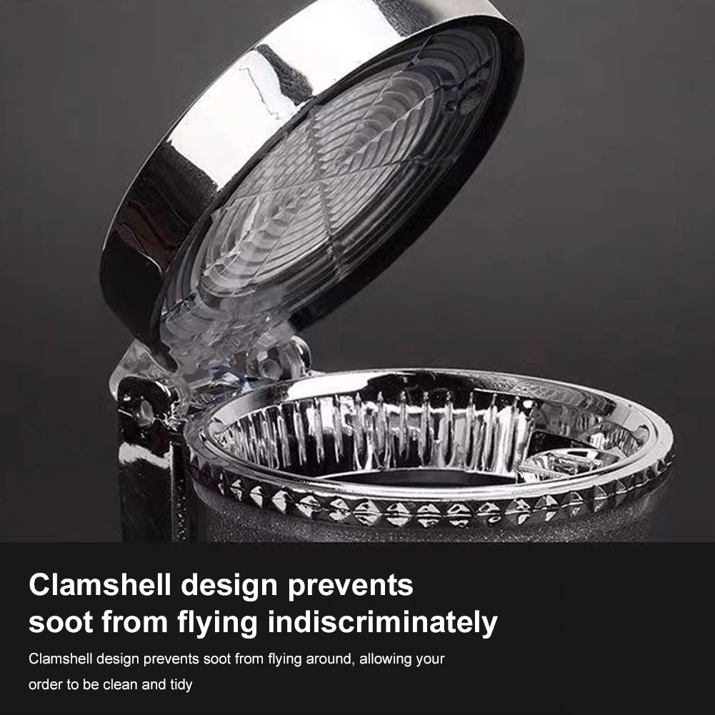 

Multifunctional Holder Air Vent Ashtray Trash Can Auto Interior Decoration Tools Car Ashtray with LED Light Airtight Lid