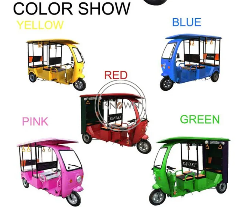 Трехколесный электрический трехколесный велосипед для взрослых 6-7 пассажиров