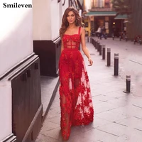 smileven lace evening dress formal wear a line prom gowns long evening party dress