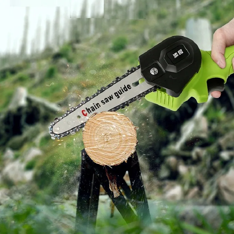 Non-Brush Electric Chain Saw Charging High Cutting Qarden Pruning Mini One-Hand Power Tool