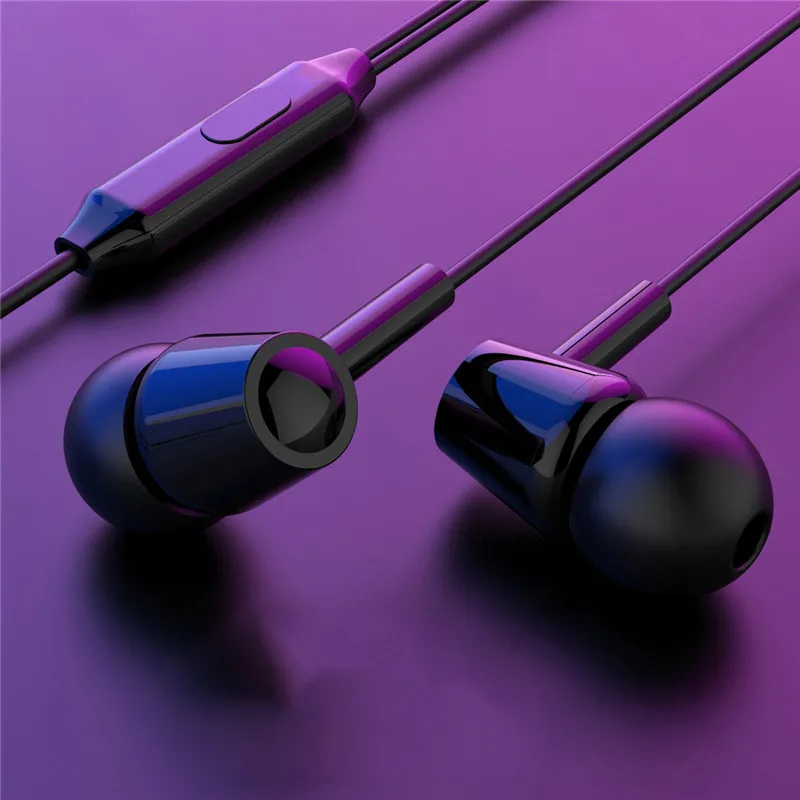 Wired Earphones 3.5mm Deep Bass Stereo Music Sport Headset with Microphone for Samsung Xiaomi | Электроника