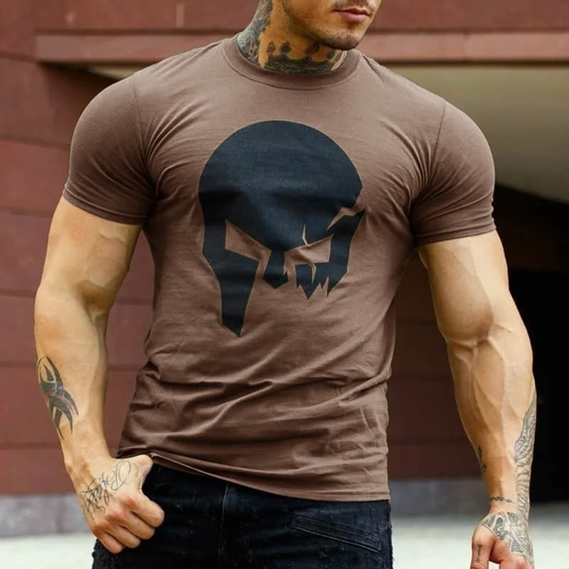 

T Shirt Men Summer Casual Short Sleeve Shirt Best Seller Men Clothing Streetwear Skull Print Graphic Tee Shirts Tshirts Tops