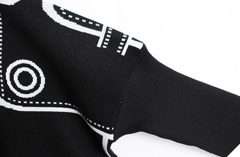 CHICEVER Vintage Hit Color Knitted Women's Sweater Turtleneck Long Sleeve Oversize Loose Pullover Female 2020 Spring New Clothes | Женская