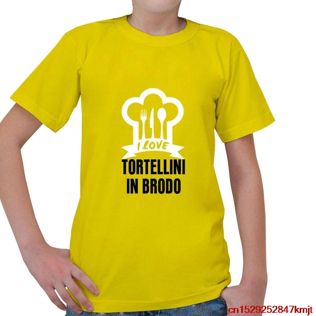 FGHFG I Love TORTELLINI in BRODO Детская футболка с короткими рукавами и принтом еда