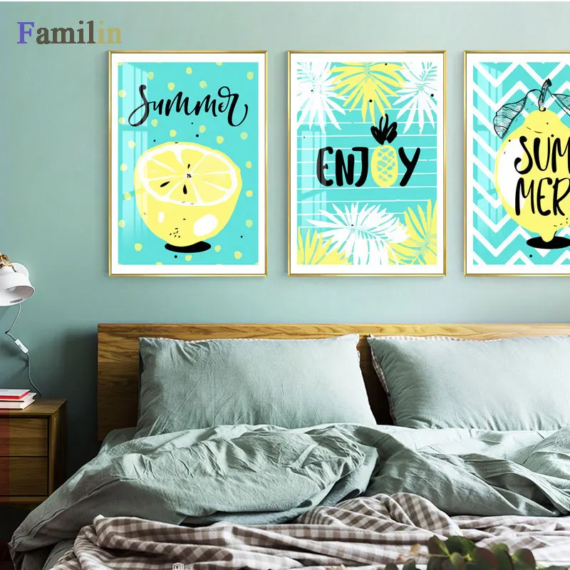 Мятные плакаты с макаронами рамка настенная художественная печать картина