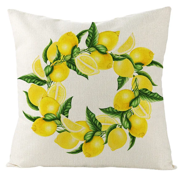 

Summer Series Lemon Hugging Pillow Cover Home Decoration Sofa Pillow Cushion Cover Wholesale