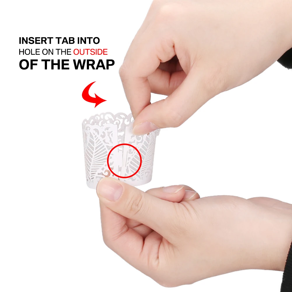 12 шт. Белая светодиодная подсвечник абажур бумага лазерная резка лист полые