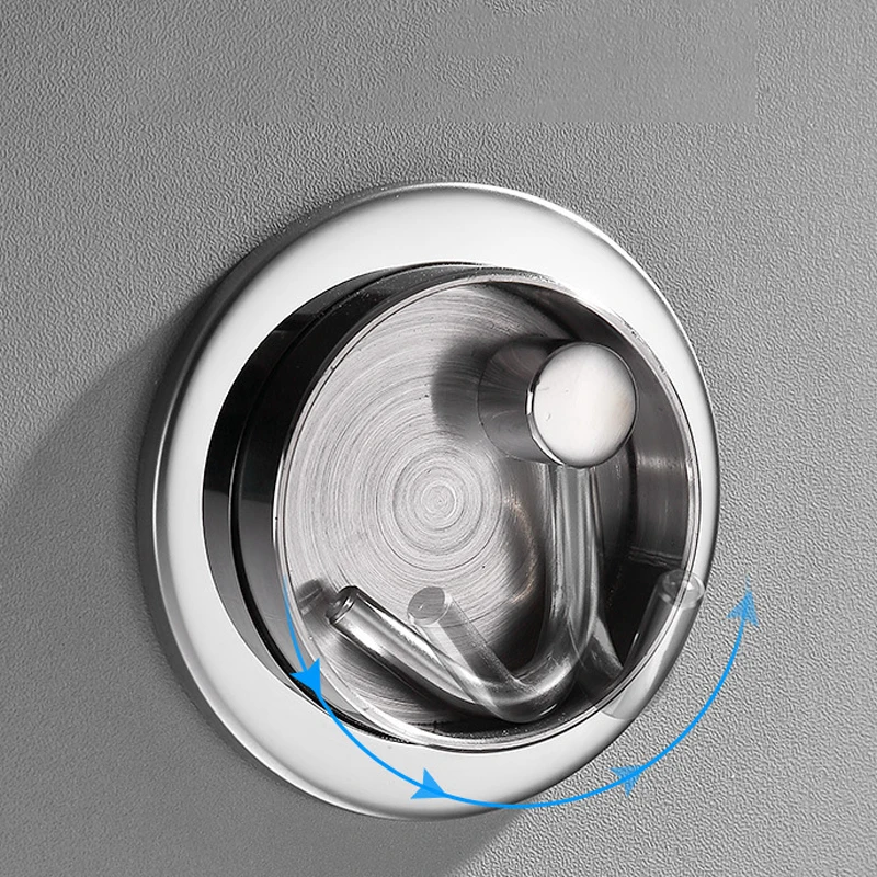 

Новый вращающийся скрытый настенный крючок из нержавеющей стали 304, крючок для одежды, декоративная стойка-органайзер для дома