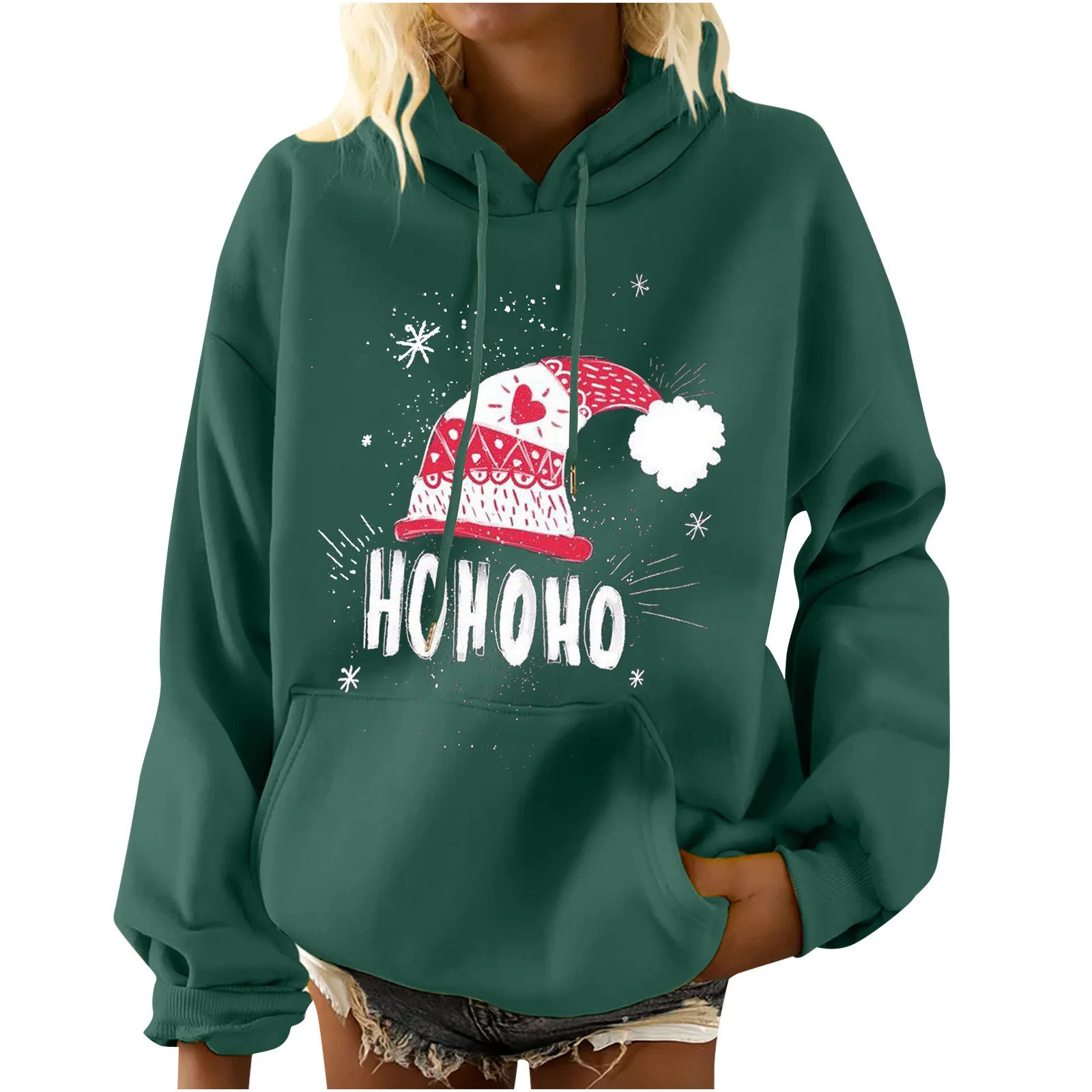 

Рождественские топы, женские модные толстовки 2021, свитшоты с принтом и длинным рукавом, повседневная женская юбка с карманами