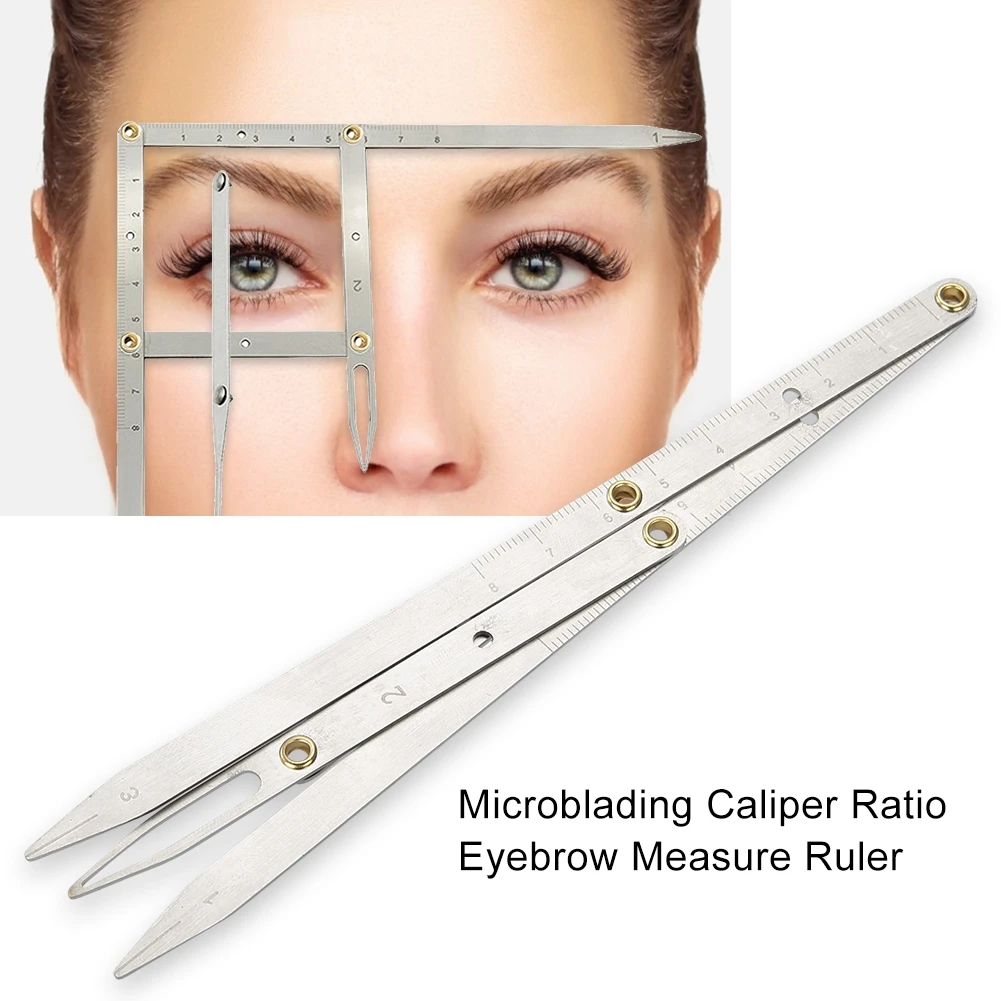 

Eyebrow Ruler Caliper Ratio Eyebrow Measure Rulers Permanent Makeup Stencil Measuring Tool Accessories