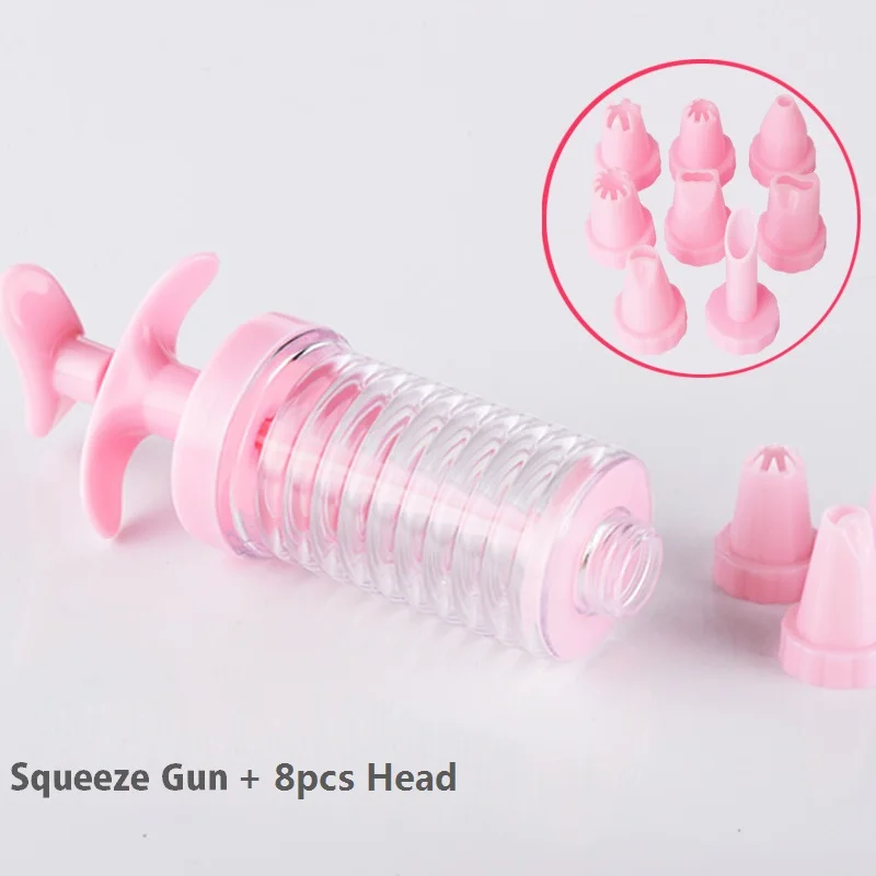 Инструменты для украшения торта экструдер мороженого соковыжималка пистолет с 8