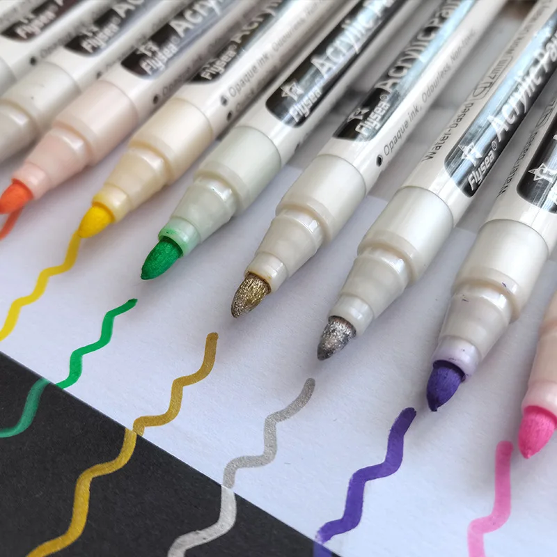 Набор акриловых маркеров альбом для граффити металлические цветные ручки