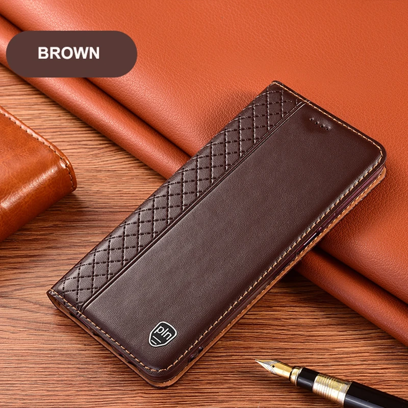 business genuine leather case for oneplus nord n10 n100 5g magnetic flip cover phone cases free global shipping