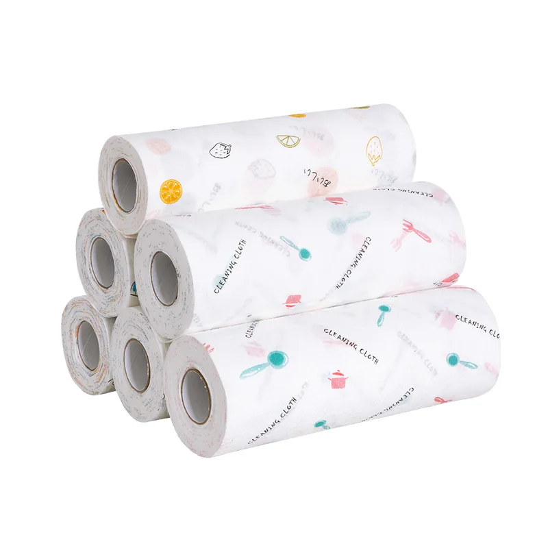 

Cartoon printing lazy cloth non-woven cloth rags disposable dry and wet household kitchen thickened clean non-woven cloth