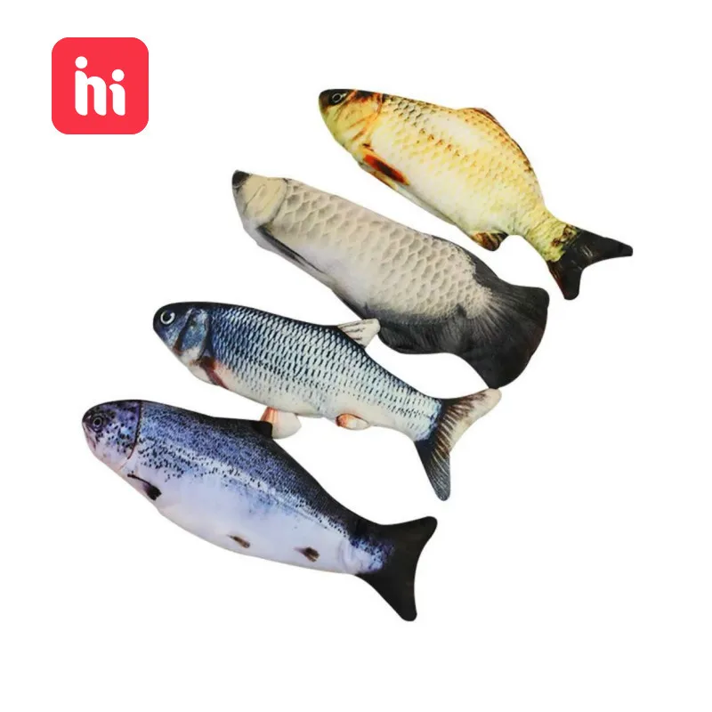 Электрическая игрушка в виде рыбок и котов милая плюшевая Хвостовая мотающая