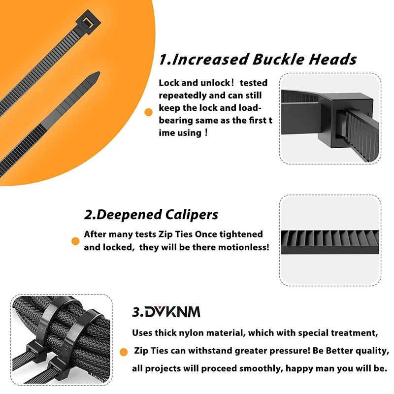 

Zip Ties/Cable Zip High Strength Heavy Duty,2000 PCS Self-Locking Cable Zip Ties 4+6+8+10+12 Inch Nylon Cable Ties